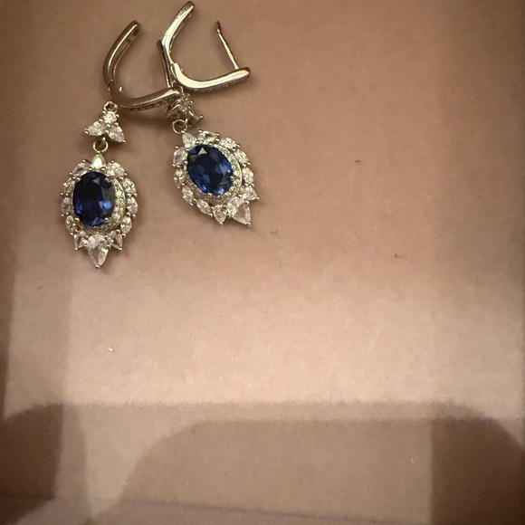 Sterling Silver Sapphire Earrings